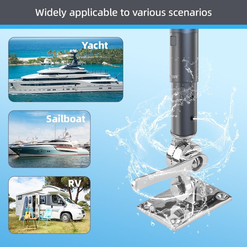 XTAR Starlink Marine Mounting Kit - Pipe & Pole Mount Adapter for Yacht, Ship, RV Satellite Internet - Image 2